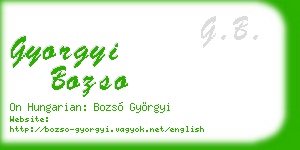 gyorgyi bozso business card