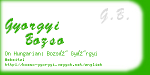 gyorgyi bozso business card